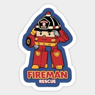 Fireman Rescue Sticker